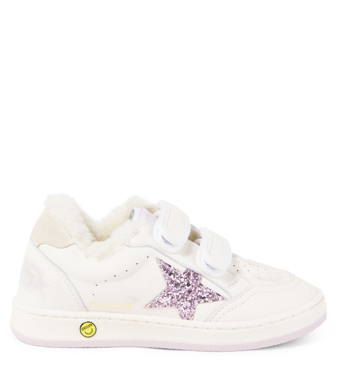 Ball Star亮片金葱皮革运动鞋 | Golden Goose Kids
