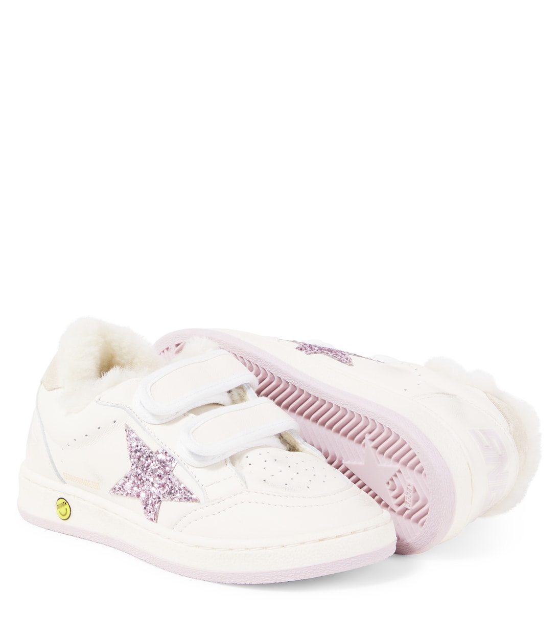 Ball Star亮片金葱皮革运动鞋 | Golden Goose Kids