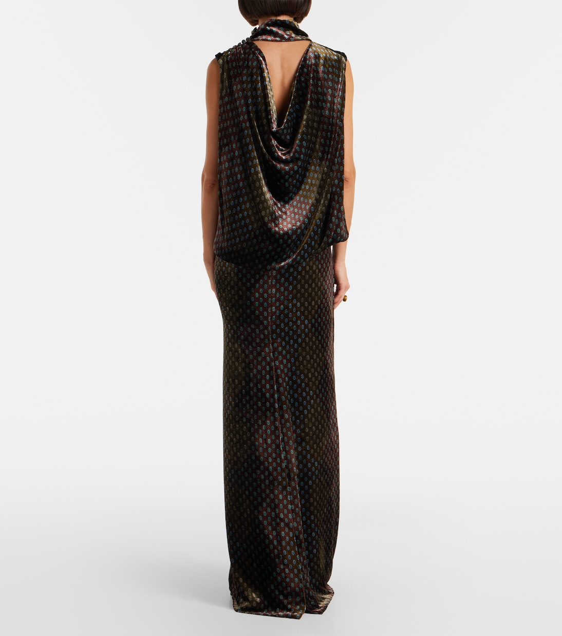 Bedrucktes Maxikleid aus Satin | Dries Van Noten