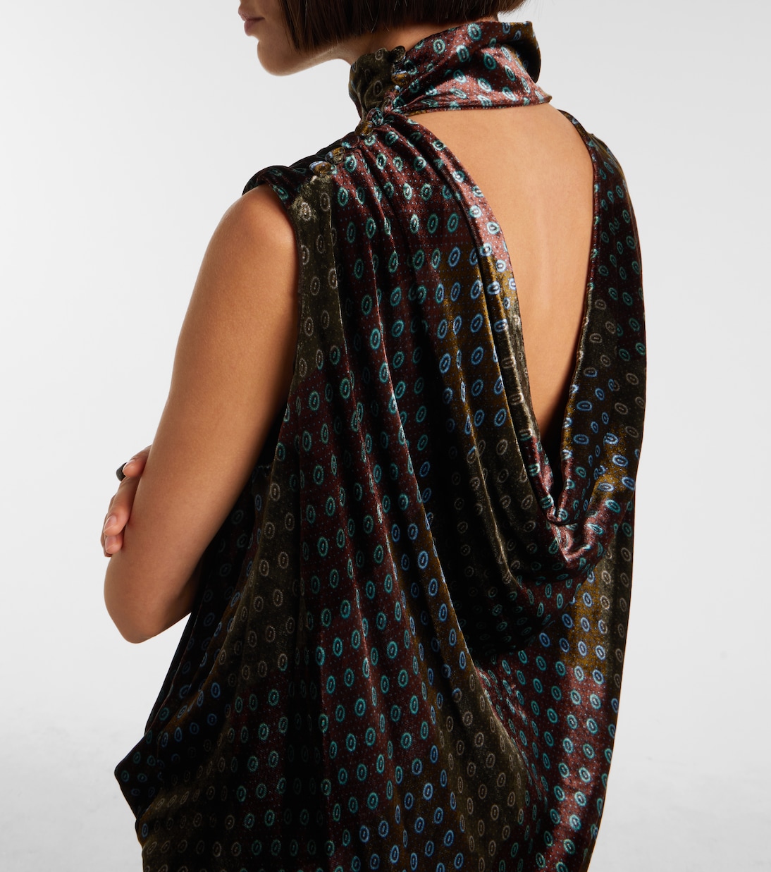 Bedrucktes Maxikleid aus Satin | Dries Van Noten