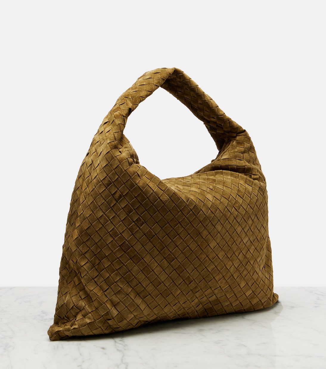 Schultertasche Hop Large aus Veloursleder | Bottega Veneta