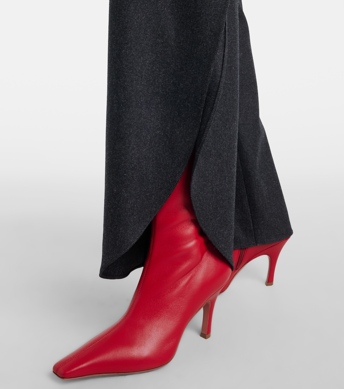 Jamie 80 leather ankle boots | Amina Muaddi