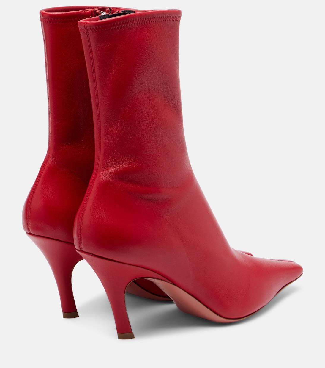 Jamie 80 leather ankle boots | Amina Muaddi