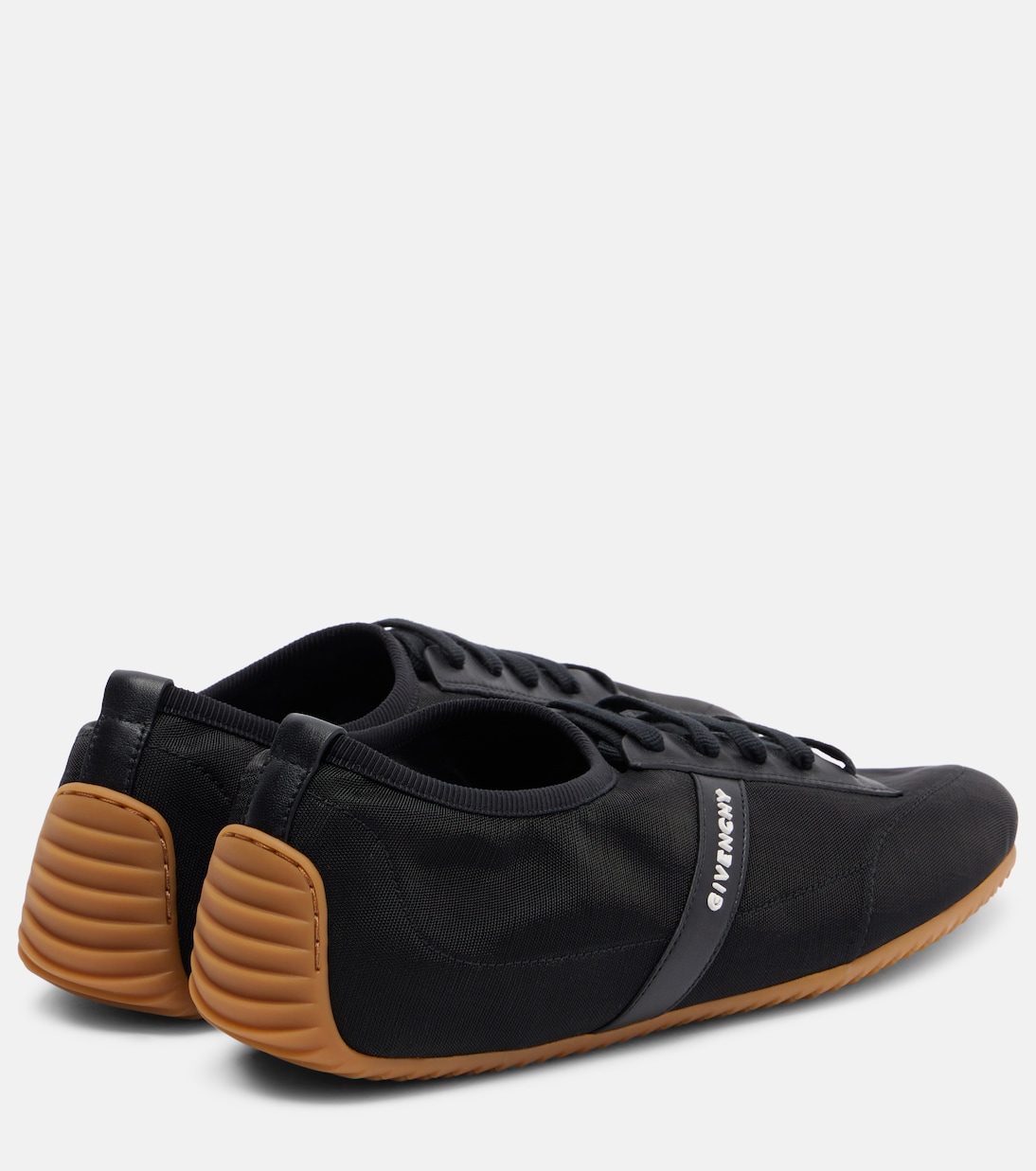 Slim leather-trimmed sneakers  | Givenchy
