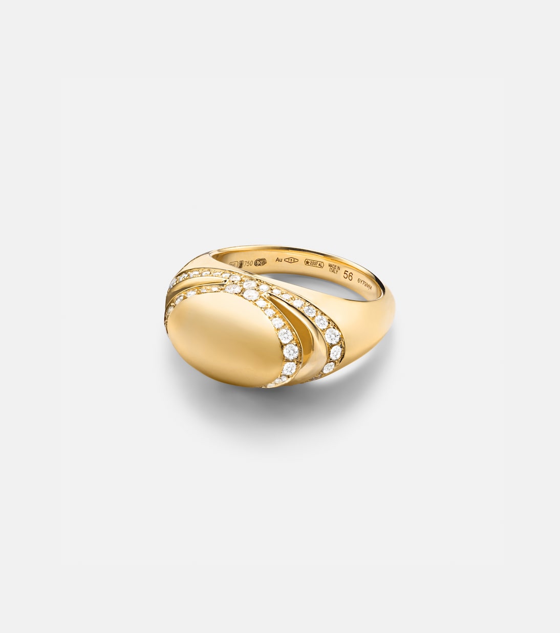 Bvlgari Cabochon 18kt gold ring with diamonds | Bvlgari