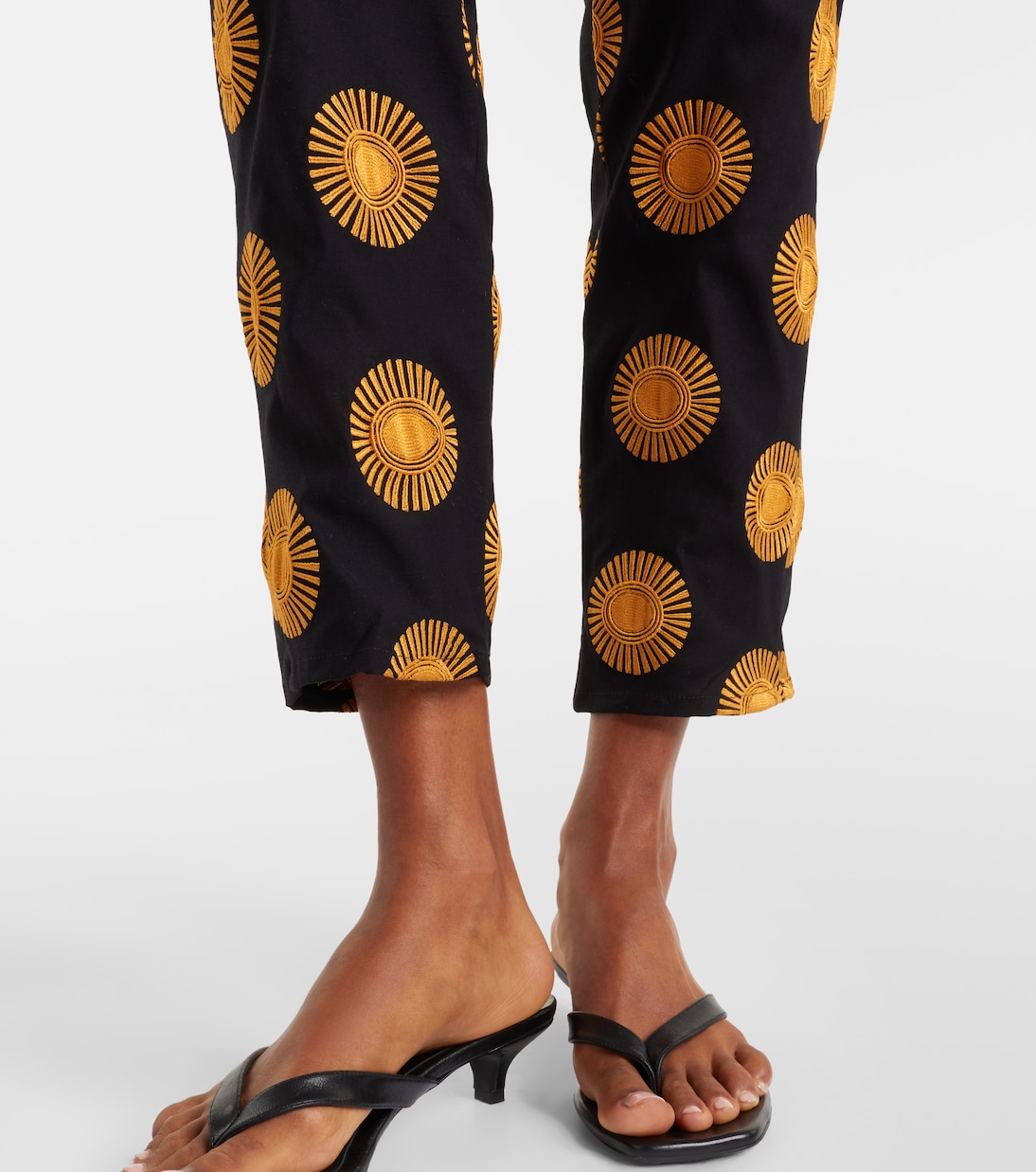 Pantalon droit Isola imprimé en coton mélangé | Cala de la Cruz