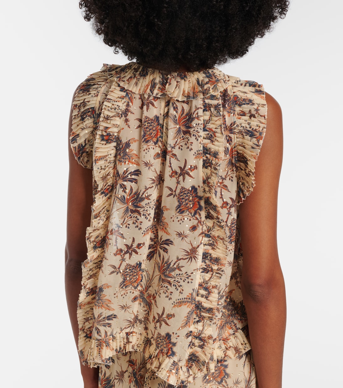 Bedrucktes Top Sabra aus Chiffon | Ulla Johnson