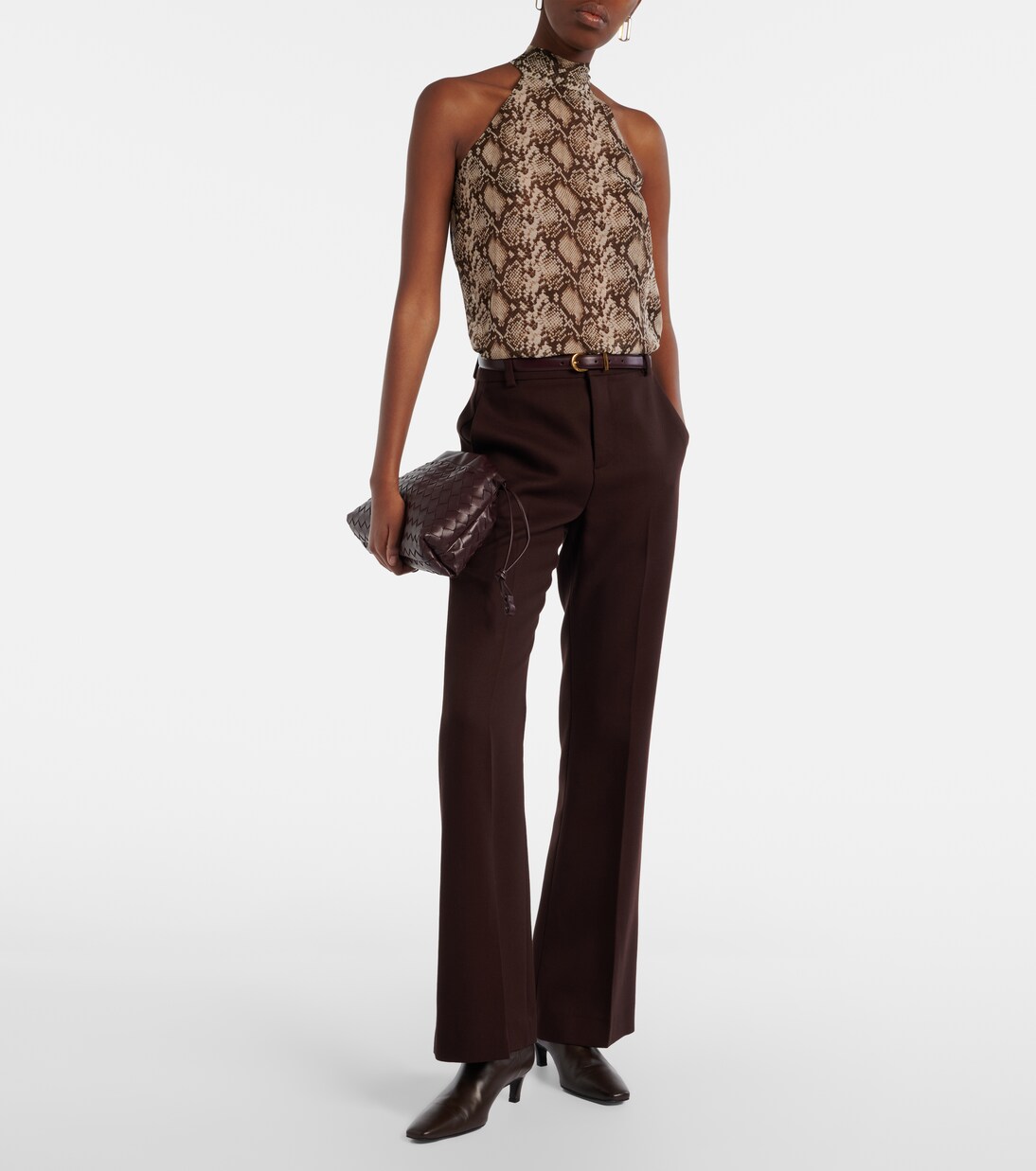 Top Alla in seta con stampa serpente | Nili Lotan