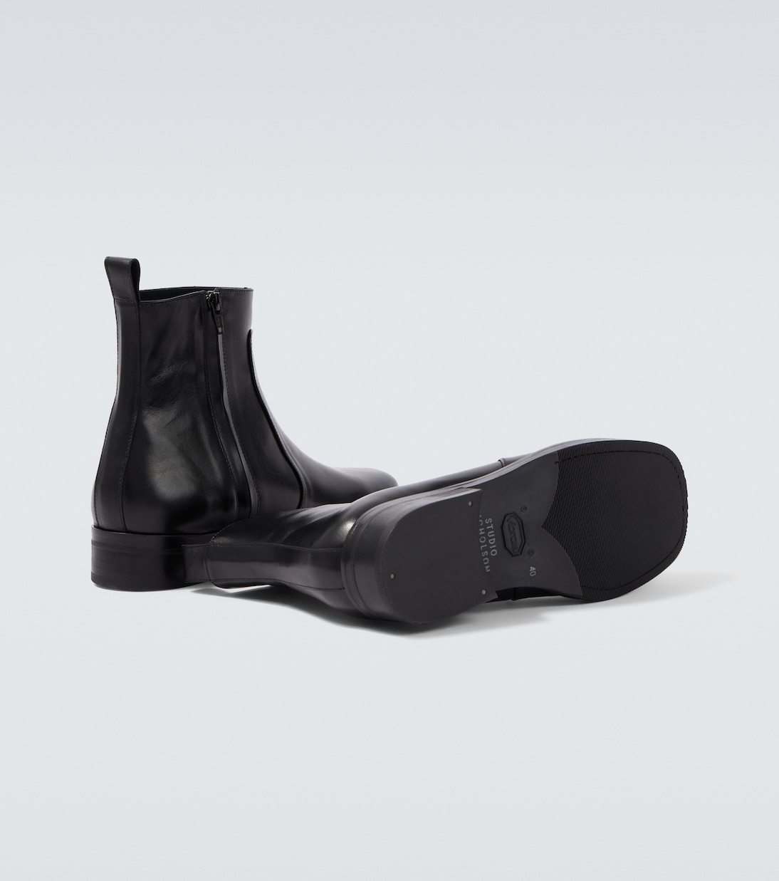 Square leather ankle boots | Studio Nicholson