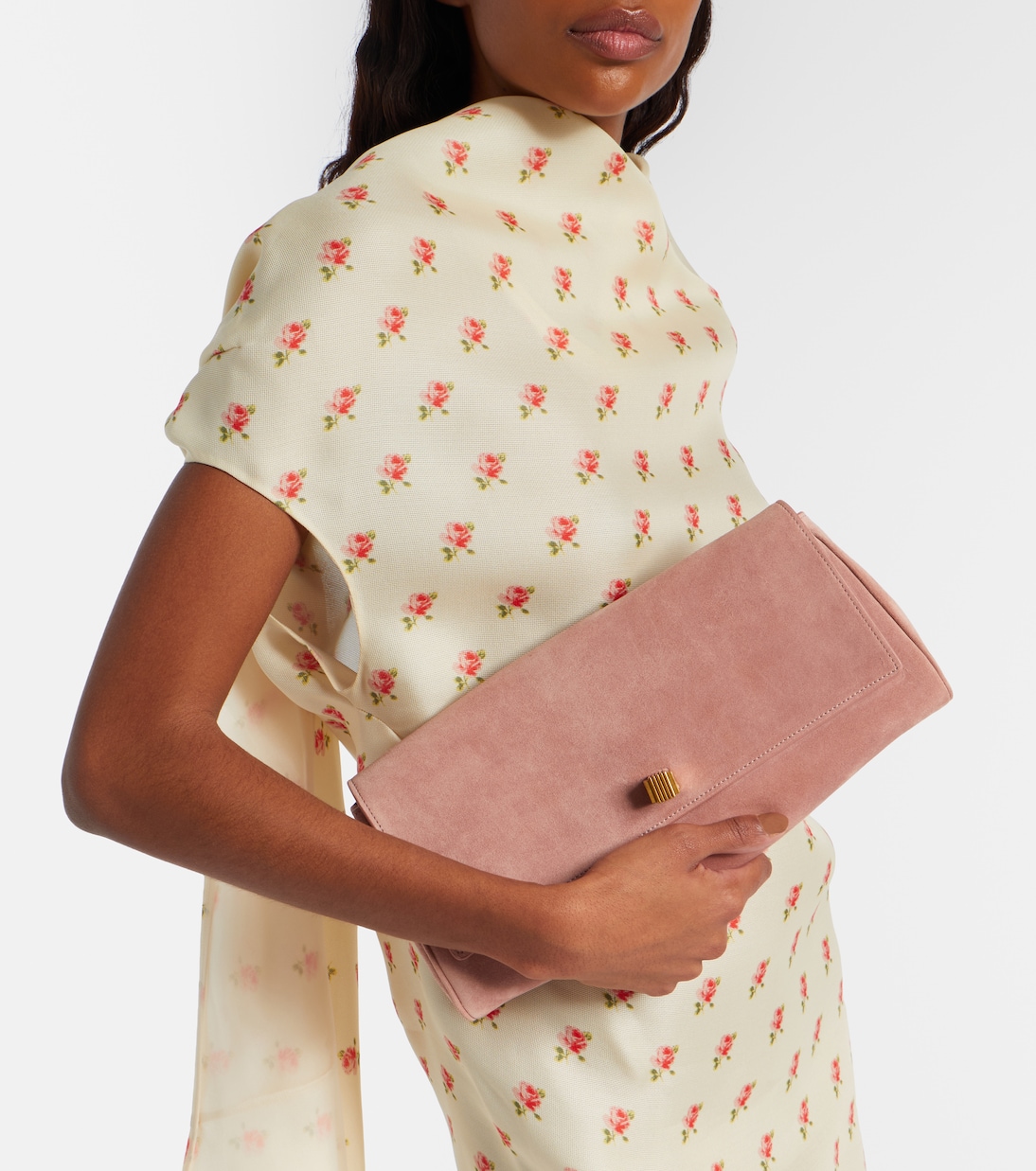 Audrey suede clutch | Khaite