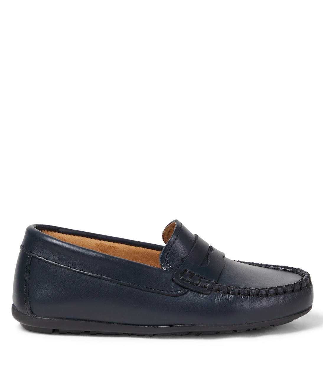 Loafers Marine aus Leder | La Coqueta