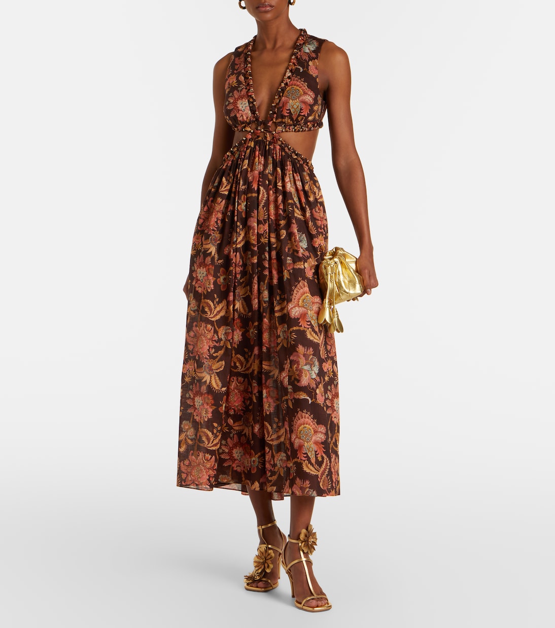 Cloud 91 Small metallic leather clutch | Zimmermann