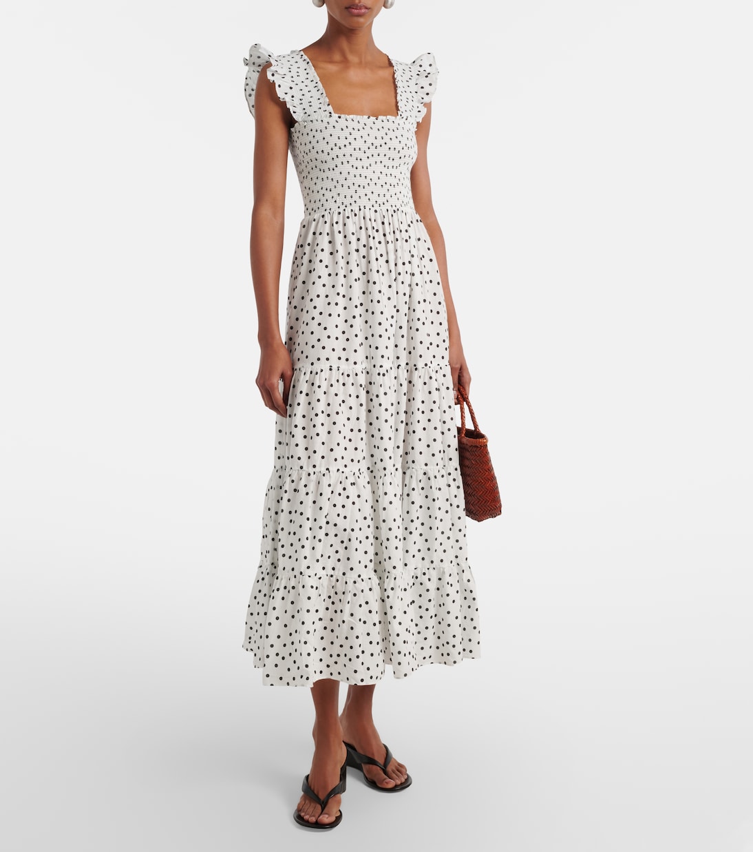 Kendall polka-dot cotton maxi dress | Rixo