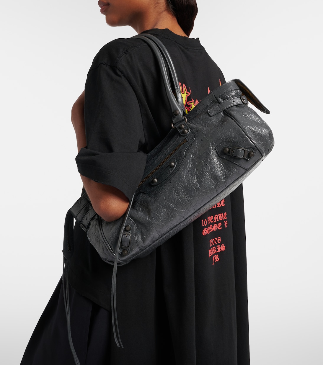 Schultertasche Le City East-West aus Leder | Balenciaga