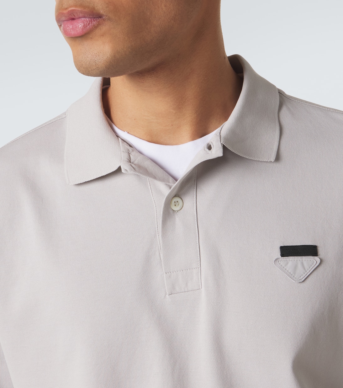 Layered cotton piqué polo shirt | Prada