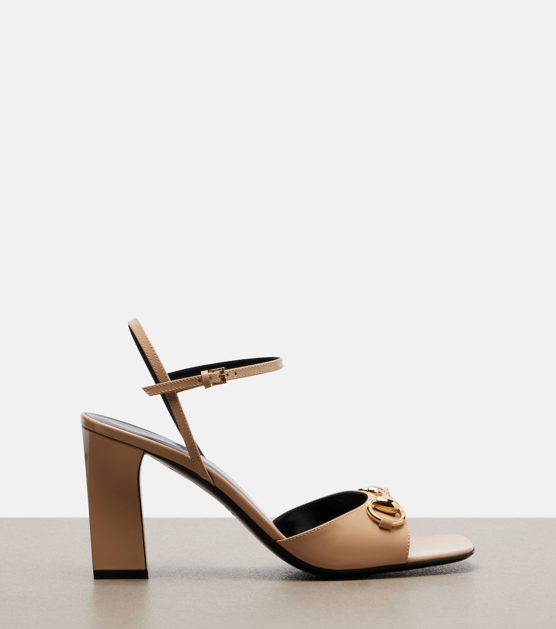 Signora Horsebit leather slingback sandals | Gucci