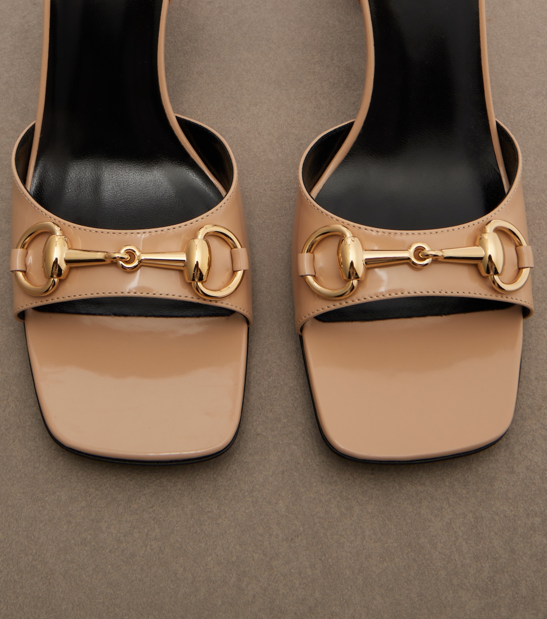 Signora Horsebit leather slingback sandals | Gucci
