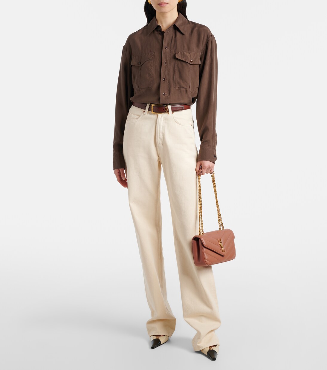 Loulou Small leather shoulder bag | Saint Laurent