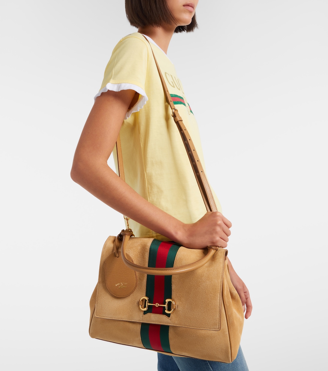 Henkeltasche Paparazzo Medium aus Veloursleder  | Gucci
