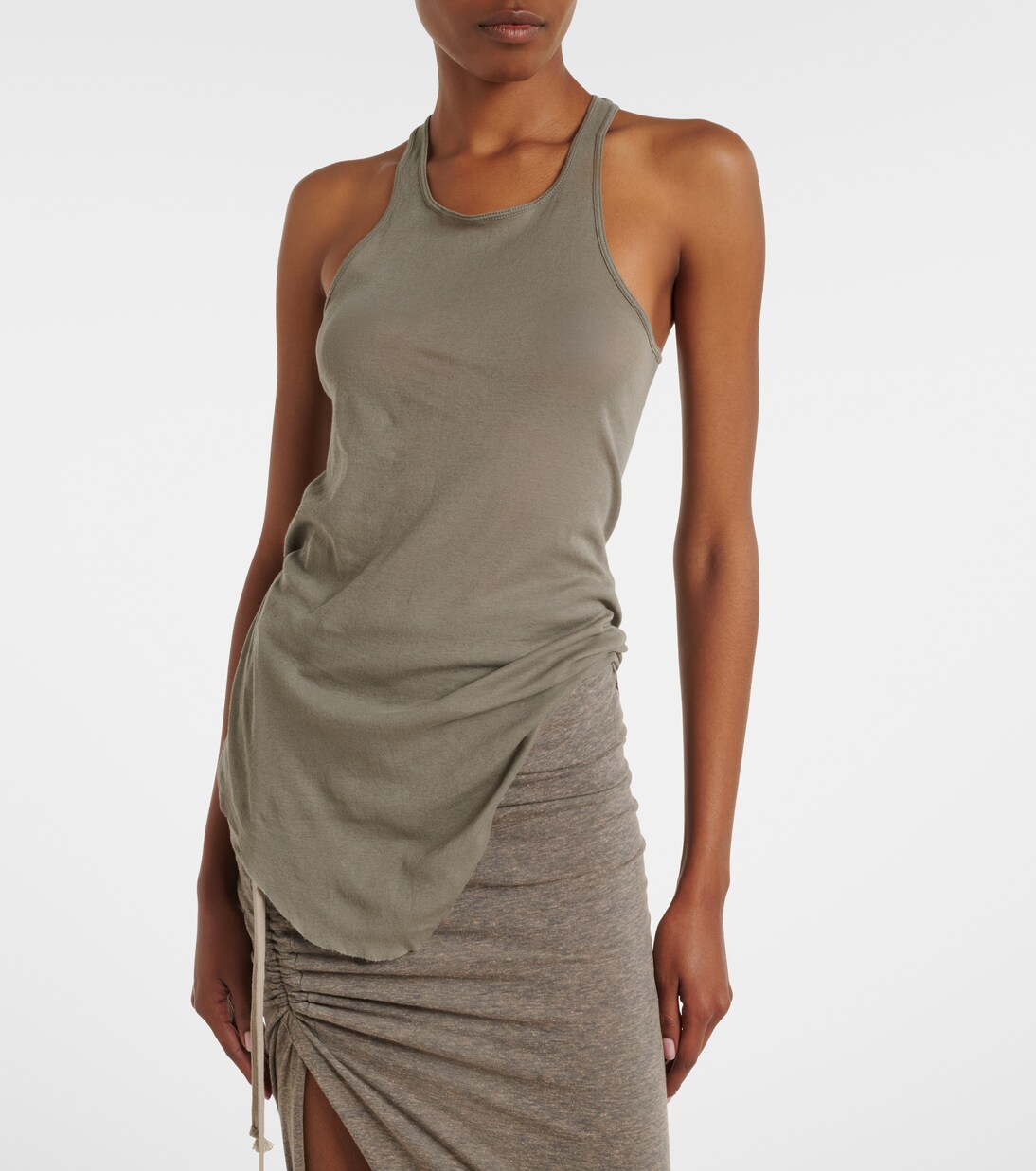 Ribbed-knit cotton tank top  | Rick Owens