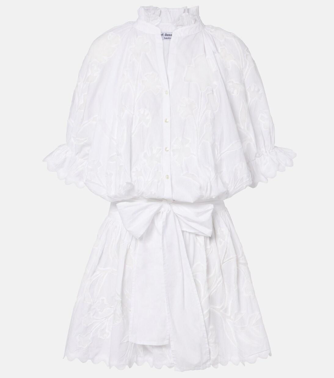 Embroidered cotton minidress | Juliet Dunn