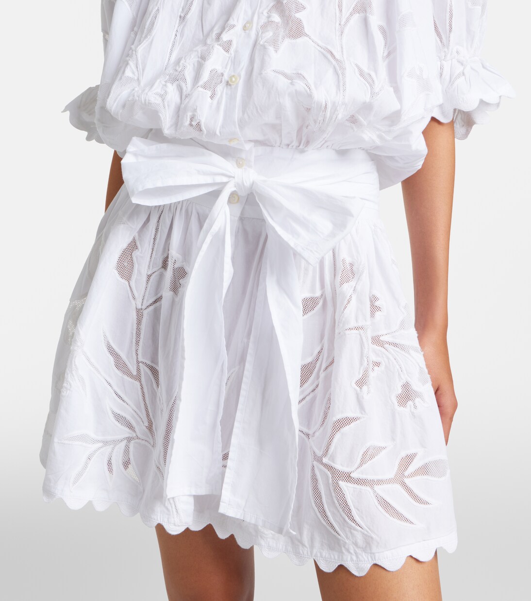 Embroidered cotton minidress | Juliet Dunn