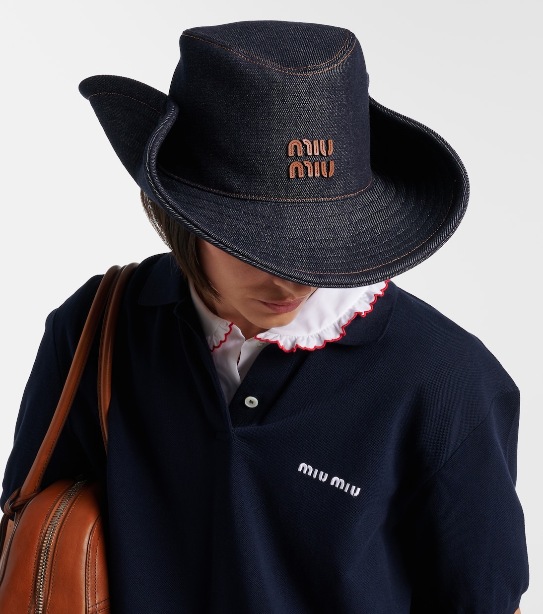 Cappello da cowboy in denim | Miu Miu