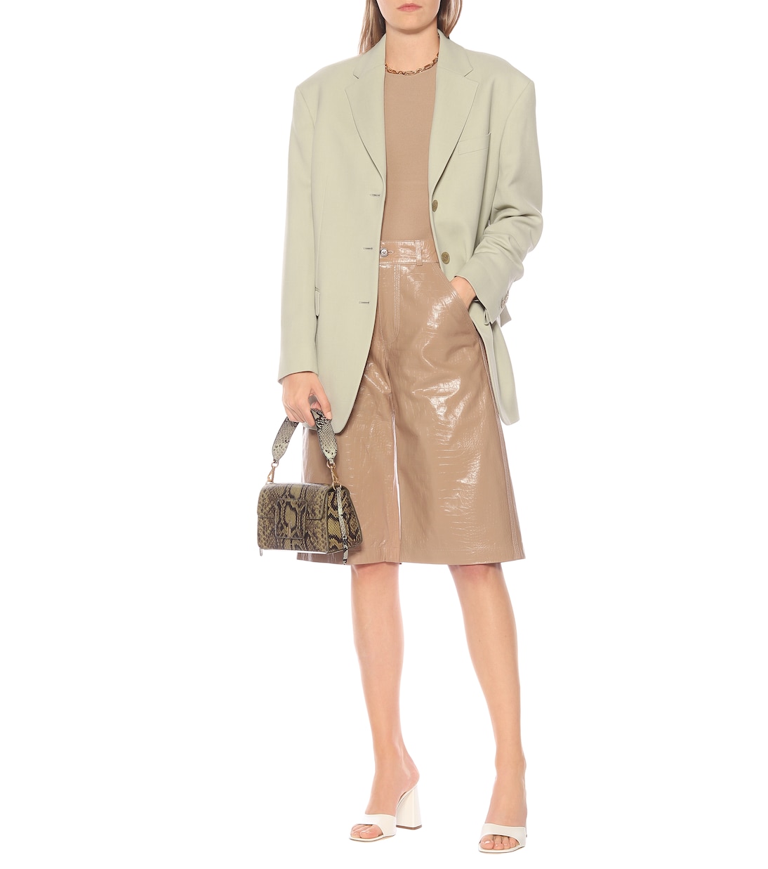 High-Rise Shorts aus Leder | Dodo Bar Or