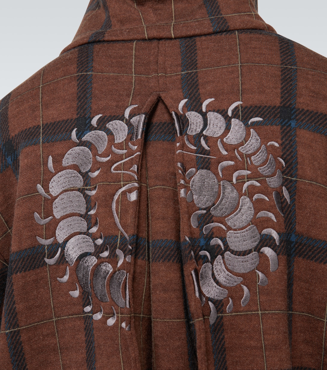 Zipped checked hooded sweatshirt | Undercover