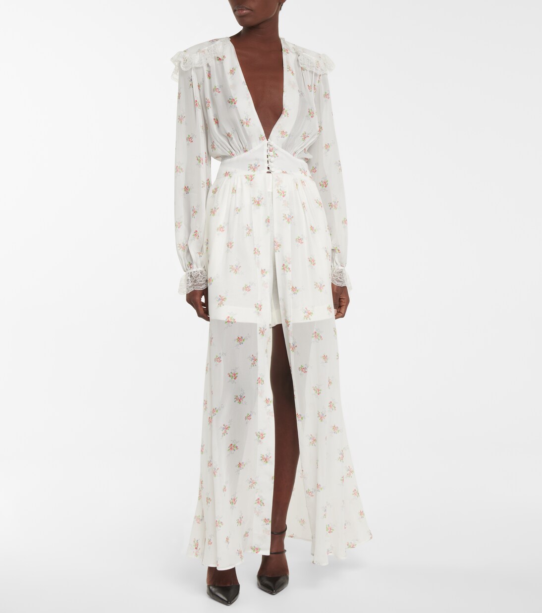 Robe longue à fleurs | Alessandra Rich