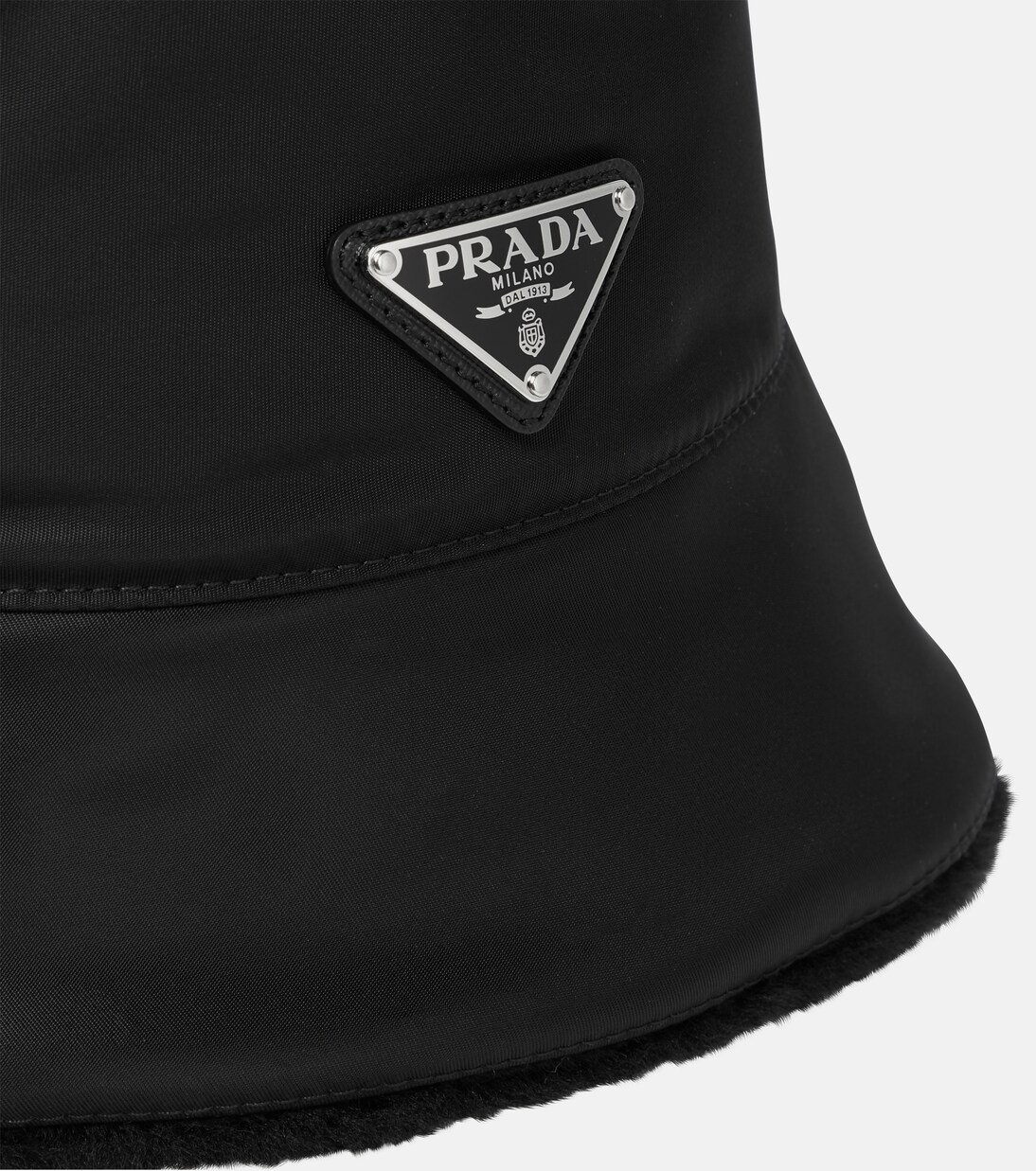 Re-Nylon shearling-lined bucket hat | Prada