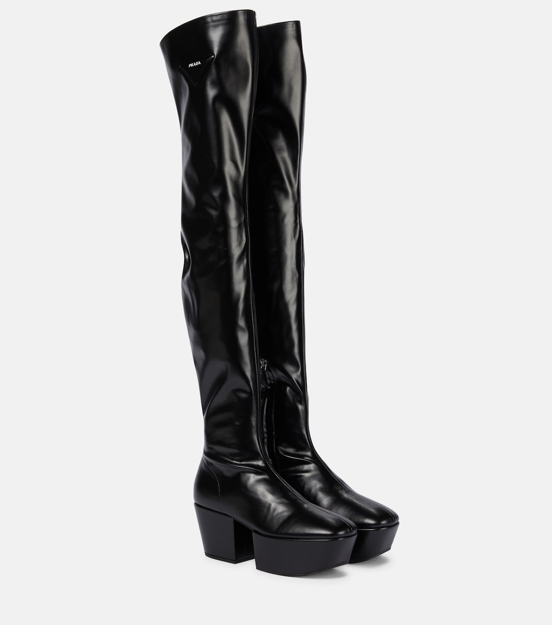 Platform over-the-knee boots | Prada