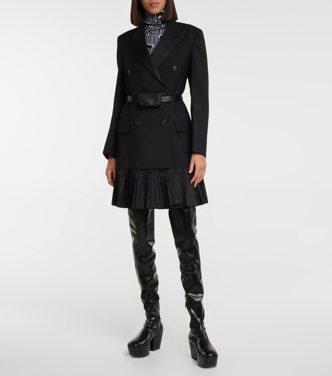 Platform over-the-knee boots | Prada