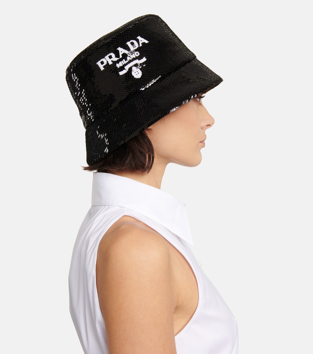 시퀸 버킷 햇 | Prada