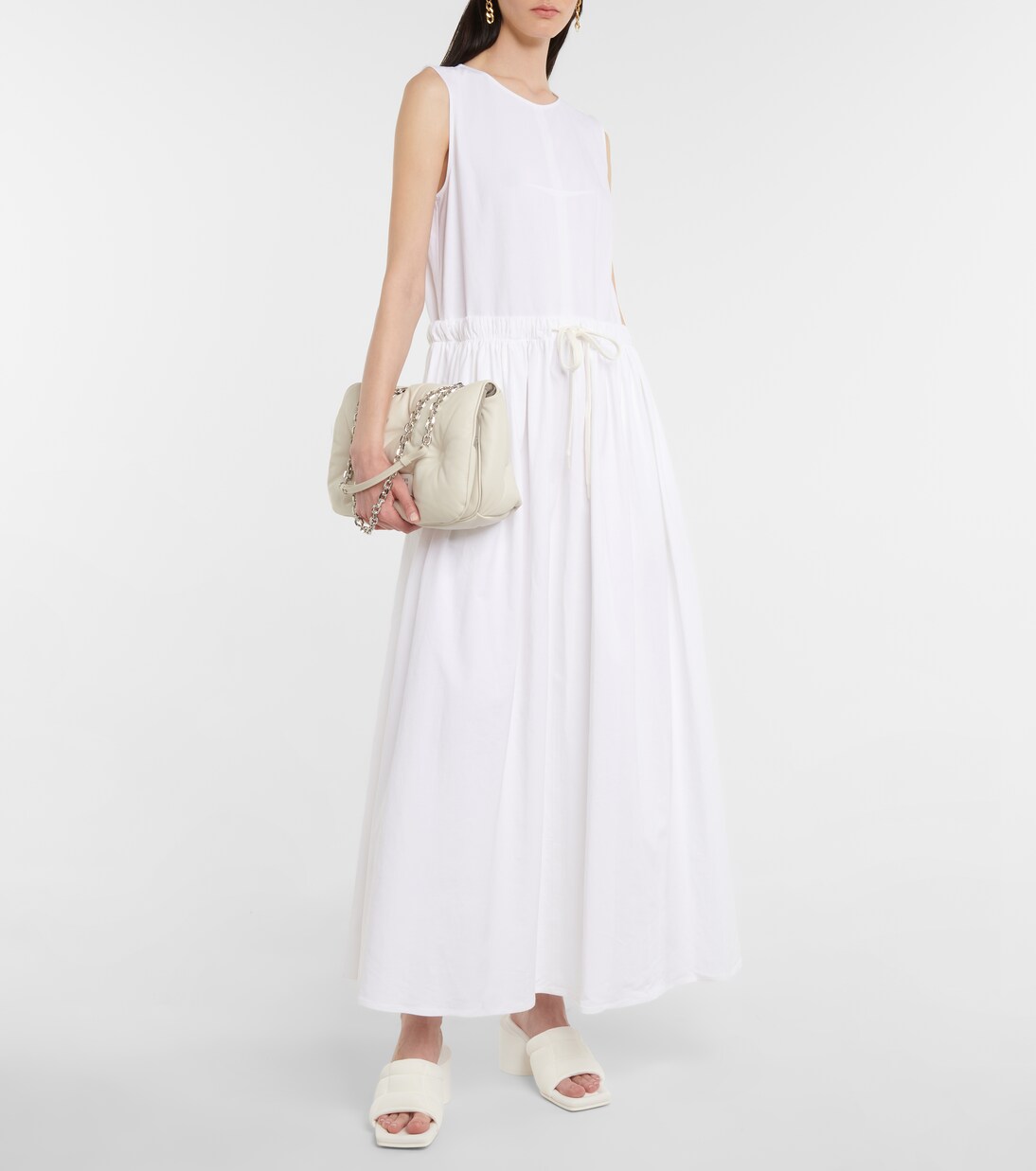 Maxikleid aus Leinen und Baumwolle | MM6 Maison Margiela