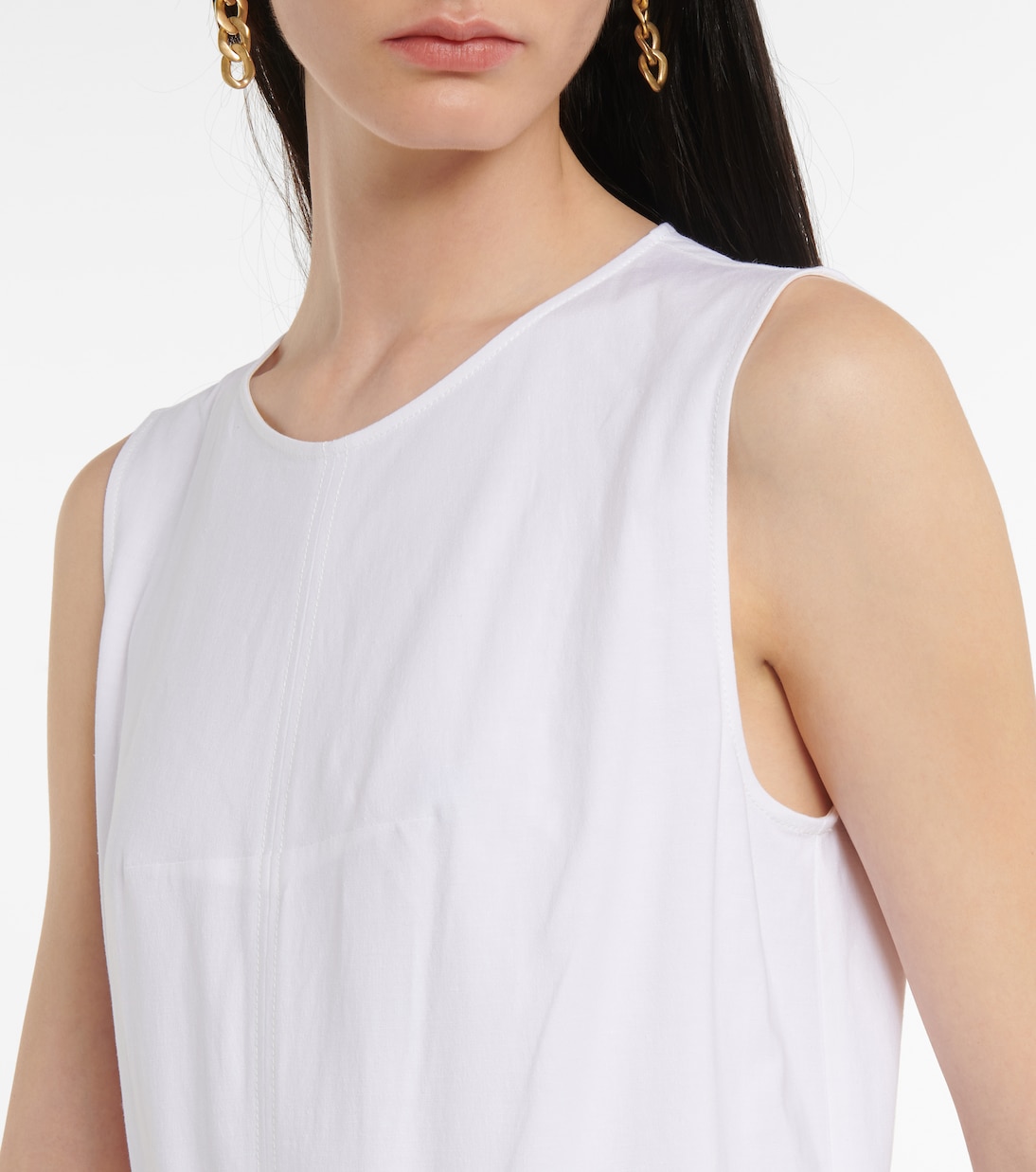 Maxikleid aus Leinen und Baumwolle | MM6 Maison Margiela