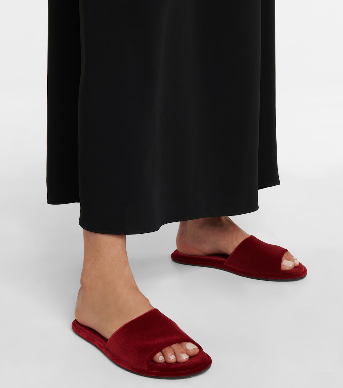 Pantoletten Canal aus Samt | The Row