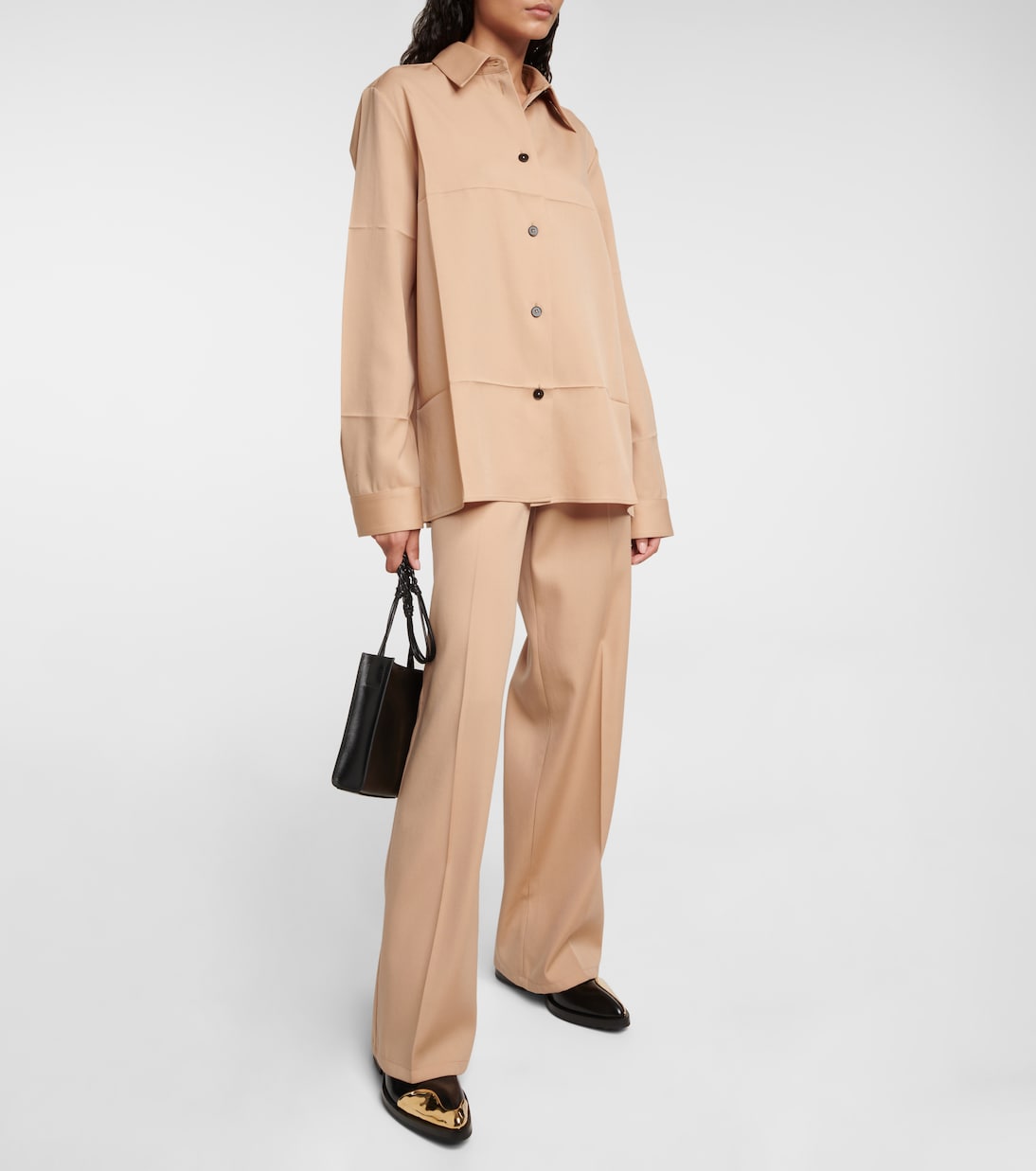 Verzierte Schnürschuhe aus Leder | Jil Sander