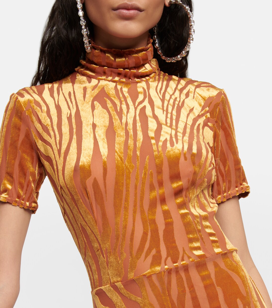 Benton devoré zebra-print catsuit | Alex Perry