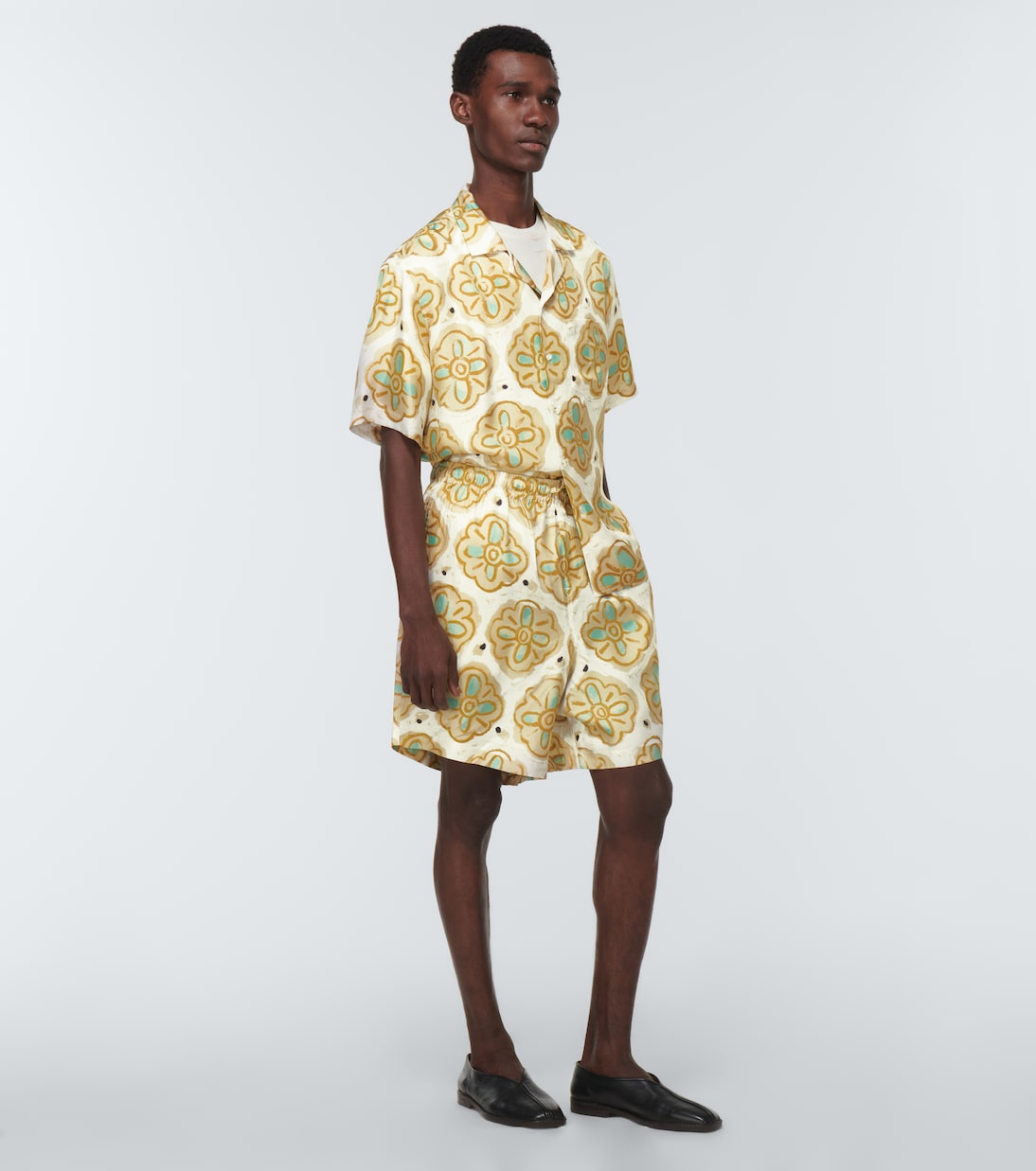 Printed silk shirt | Commas