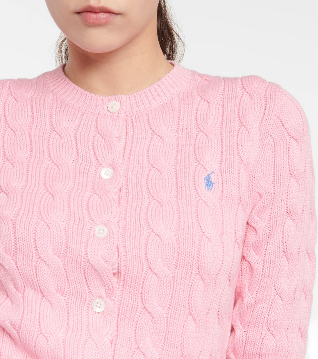 Cable-knit cotton cardigan | Polo Ralph Lauren