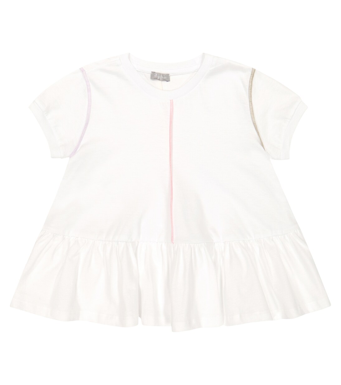 Cotton jersey peplum top | Il Gufo