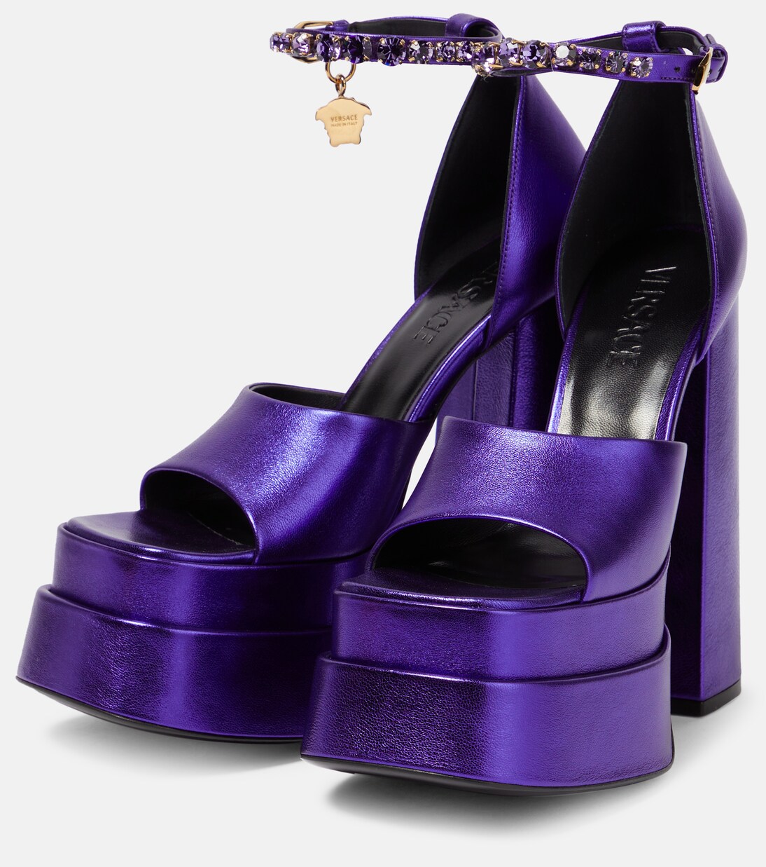 Plateausandalen Medusa Aevitas aus Leder | Versace