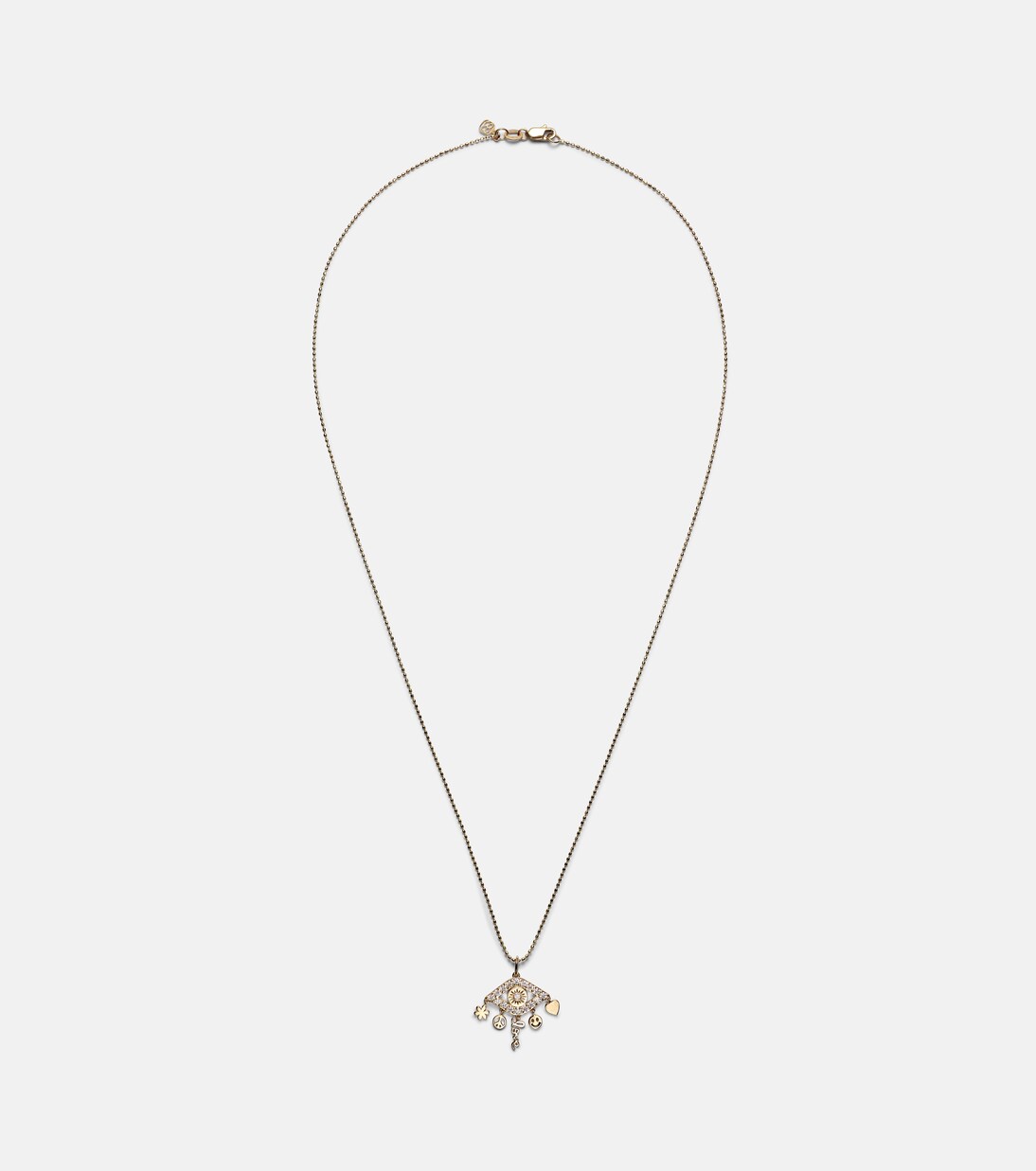 Evil Eye 14kt gold necklace with diamonds | Sydney Evan