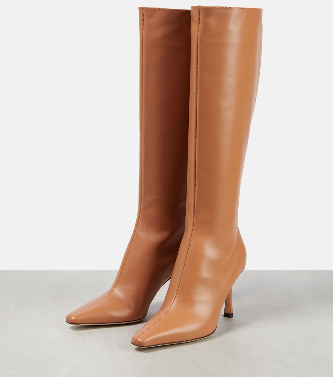 Agathe 85 leather knee-high boots | Jimmy Choo