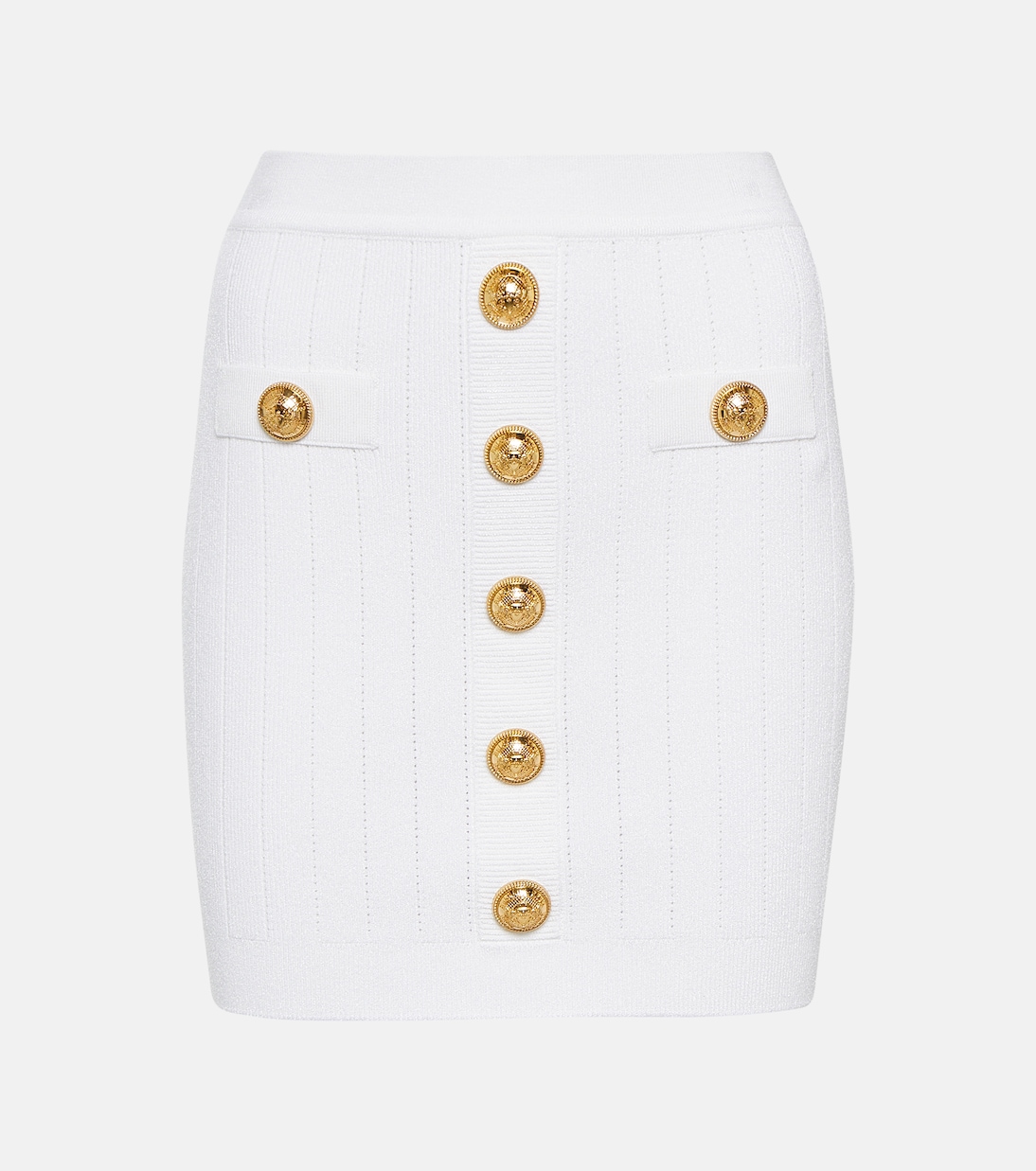 High-Rise-Minirock aus Strick | Balmain