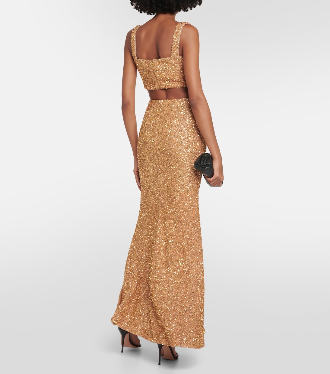 Cropped-Top mit Pailletten | Self-Portrait