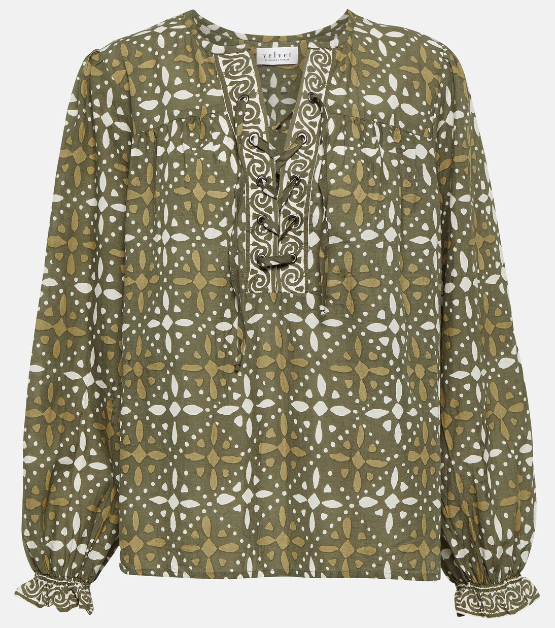 Bedrucktes Top Audette aus Baumwolle | Velvet