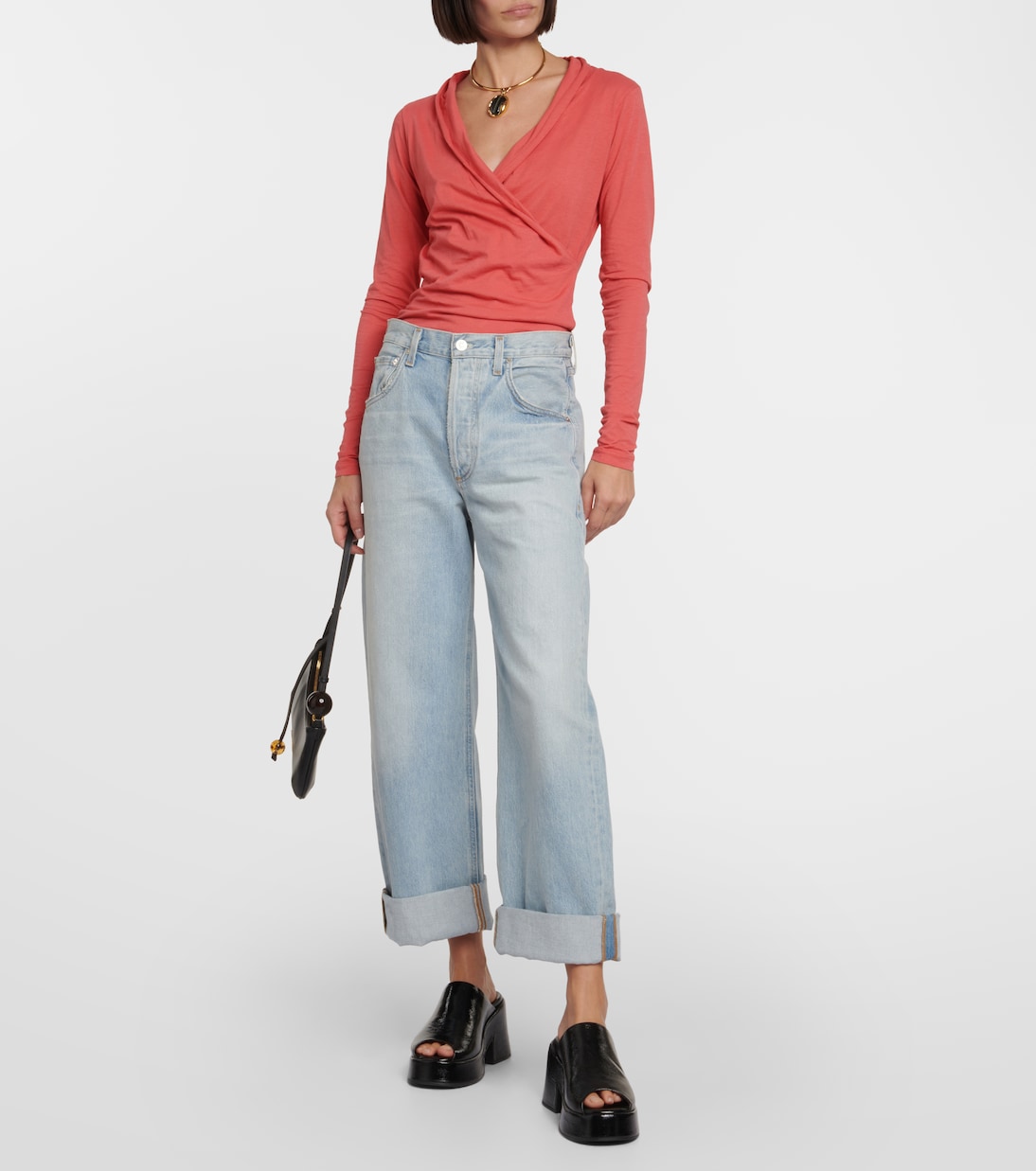 Wickeltop Meri aus einem Baumwollgemisch | Velvet