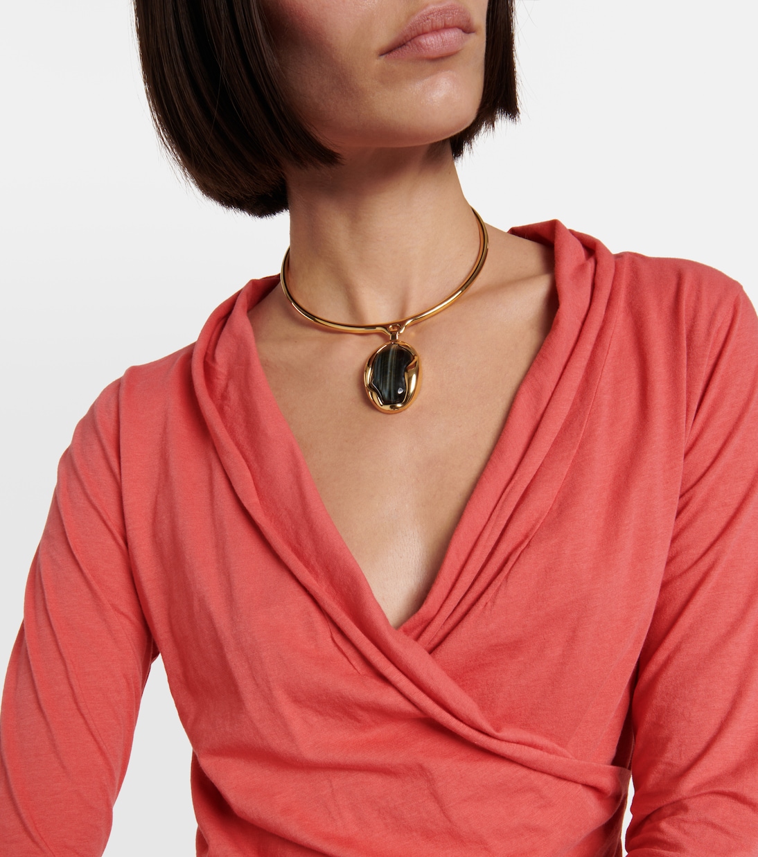 Wickeltop Meri aus einem Baumwollgemisch | Velvet